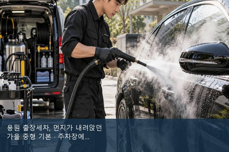 용원 출장세차, 먼지가 내려앉던 가을 중형 기본 · 주차장에서 부른 날